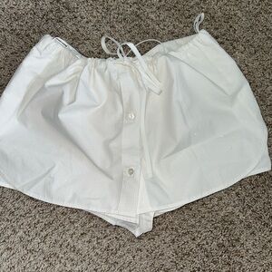Alexander Wang Embellish White Drawstring Shorts